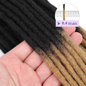 All'ingrosso indiano Afro crespo riccio 100% vergine extension capelli umani 0.4cm 0.6cm <span class=keywords><strong>Loc</strong></span> fatto a mano all'uncinetto Dreadlock doppia trama - Product Image 5