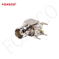 Conector Coaxial BNC de Alta Calidad FOXECO con Carcasa de Aleación de Zinc para Transmisión de Señal de Dispositivos Electrónicos, Origen CN/GUA