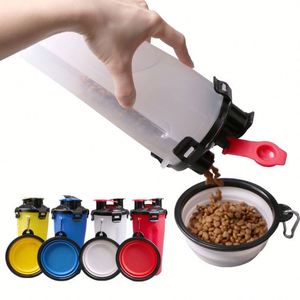 Portable Plastic Drinkware <b>Dog</b> Water Bottle with Foldable <b>Bowl</b> for Travel - Product Image 3