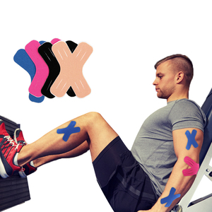 Cinta de Kinesiología de Algodón Precortada en Forma de X, Soporte para Hombro, Rodilla y <span class=keywords><strong>Muslo</strong></span>, para Baloncesto, Gimnasio, Deportes, Parche Muscular - Product Image 1