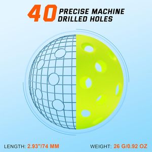 Bóng cầu lông Pickleball thể thao ngoài trời chuyên nghiệp đóng gói 3/6/12 quả - Tùy chỉnh X40 - Đạt chuẩn USAPA - Bóng chính thức của US Open - Product Image 2