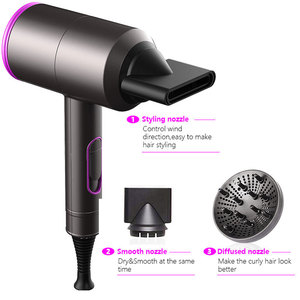 <span class=keywords><strong>Asciugacapelli</strong></span> Professionale Portatile 1800W, Asciugatura Rapida, 2 Velocità, Forte Flusso Ionico, Multi-Styler da Viaggio, 110.000 RPM AC - Product Image 4