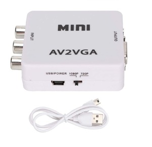 Mini convertisseur vidéo 1080P Convertisseur vidéo RCA <span class=keywords><strong>AV2VGA</strong></span> avec audio 3.5mm <span class=keywords><strong>AV2VGA</strong></span> / CVBS Audio vers PC HDTV - Product Image 2