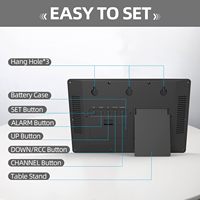 Reloj de Pared Atómico de Diseño Clásico LFF, Números de 45 Pulgadas, Pantalla Grande de 15 Pulgadas, No Necesita Ajustes, Temperatura Interior/Exterior, Inalámbrico
