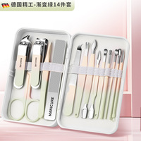 Usine En Gros Hommes Coupe-Ongles Ensemble En Acier Inoxydable Ménage Manucure & Pédicure Oreille Gouge Ongles Rainure Outil pour Pédicure