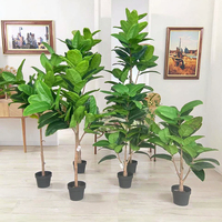 Arbres artificiels en gros pour la maison, la décoration de bureaux et d'hôtels : Bananiers et figuiers à feuilles de violon artificiels de haute qualité pour l'aménagement paysager.
