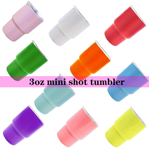Mini 3oz 304 Stainless Steel Insulated Sustainable American Style <strong>Shot</strong> Glass Sublimation Tumbler Lid <strong>Straw</strong> for Portable Drinking - Product Image 2