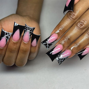 Venta al por mayor 24 piezas <span class=keywords><strong>de</strong></span> <span class=keywords><strong>uñas</strong></span> <span class=keywords><strong>de</strong></span> prensa personalizadas puntas <span class=keywords><strong>de</strong></span> <span class=keywords><strong>uñas</strong></span> francesas forma <span class=keywords><strong>de</strong></span> <span class=keywords><strong>pies</strong></span> <span class=keywords><strong>de</strong></span> pato <span class=keywords><strong>Uñas</strong></span> acrílicas <span class=keywords><strong>de</strong></span> pato con caja <span class=keywords><strong>de</strong></span> embalaje - Product Image 1