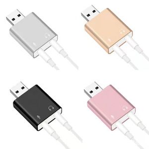 External <b>Usb</b> Sound Card 7.1 Channel Aluminum Alloy <b>Plug</b> And Play For Computer - Product Image 1