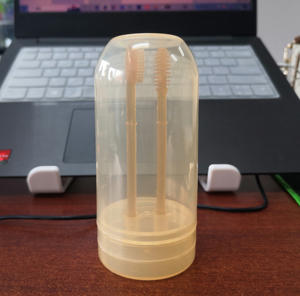 Cepillo de dientes de silicona para recién <span class=keywords><strong>nacido</strong></span>, 1 Juego de cepillo de dientes de silicona nano-plateado para bebé, cuidado dental, 360 grados - Product Image 6