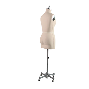Vente directe usine – <span class=keywords><strong>Mannequin</strong></span> <span class=keywords><strong>professionnel</strong></span> en cuir PU beige, demi-torse <span class=keywords><strong>réglable</strong></span>, sans tête ni bras - Product Image 2