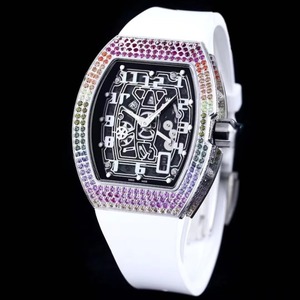 Reloj de Buceo Automático Mecánico de Lujo Unisex para Negocios, Esfera de Cristal de Zafiro, Caja de Titanio con Piedras Preciosas, Correa de Goma, Resistente al Agua 50 Bar - Product Image 2