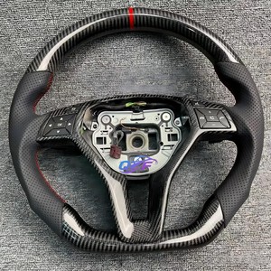 Per la modifica personalizzata per <span class=keywords><strong>Mercedes</strong></span>- Benz GLE GLK W204 W176 C200 <span class=keywords><strong>C180</strong></span> E300 GLB CLA35 AMG volante sportivo in fibra di carbonio - Product Image 3