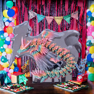 Alas de Dragón Impresas en 3D de 18 Pulgadas XL, Juguete Articulado de Plástico, Decoración Educativa para el Hogar, Mascota de Escritorio, Regalo - Product Image 3