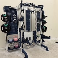 Équipement de fitness : Rack d'entraînement multifonctionnel avec rangements latéraux, Power Rack, Machine à croisement de câbles