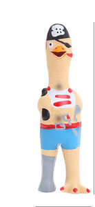 Giocattoli per Cani in Gomma: Confezione da 5 Pezzi (Pollo, Agnello, Hamburger) Senza Imbottitura, con Corda, Palla in Pelle Interattiva, Luminoso e Fischietto - Product Image 3