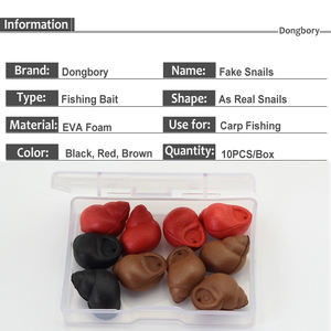 10 pièces pêche à la carpe escargots artificiels appâts à la carpe bouillette appâts flottants pêche cheveux plate-forme attirail - Product Image 3