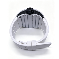 Boîtier de montre multifonctionnel respirant en céramique Tonneau RM avec bracelet en caoutchouc compatible avec les mouvements automatiques Seiko NH70 4R36, personnalisable OEM