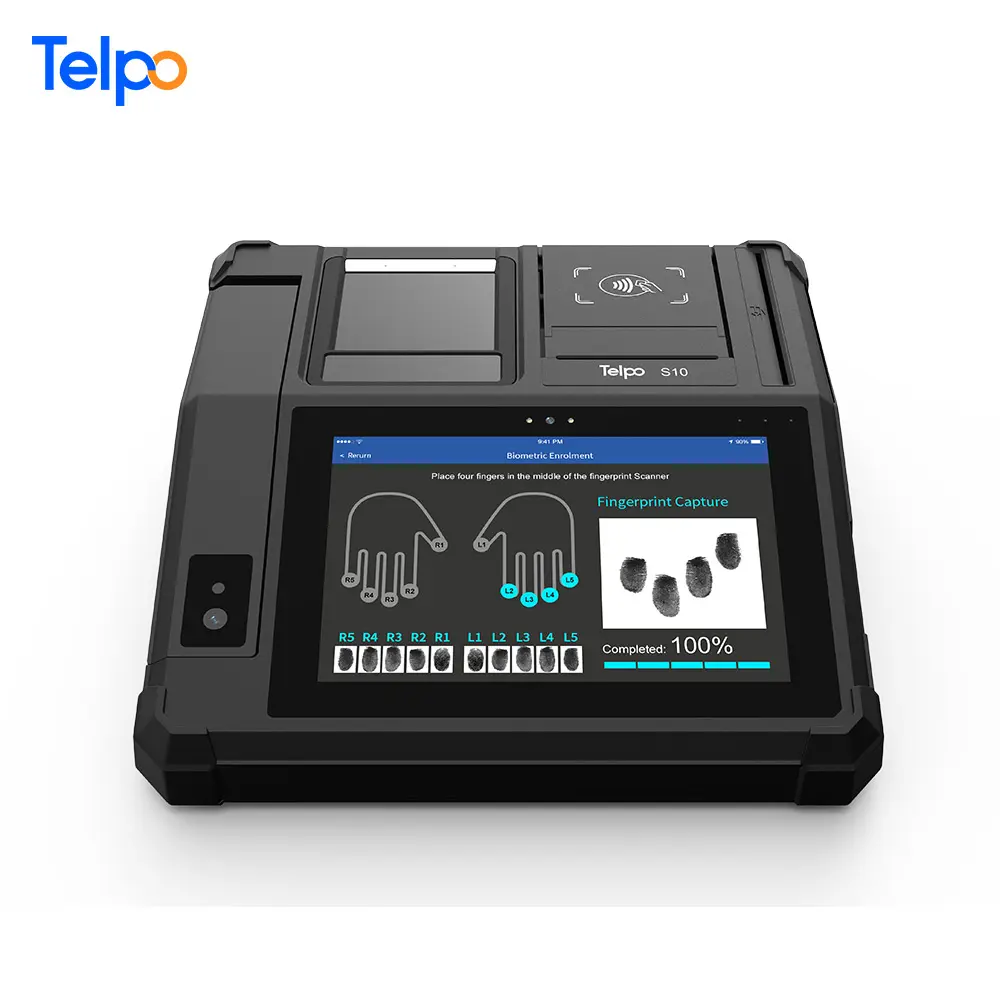 Telpo s10 ninスマートセキュリティ生体認証デバイス4-4-2国内id登録用フィンガースキャナー