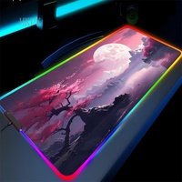 Tapis de souris XXL Rose Sakura, tapis de souris Speed Landscape Atk, accessoire PC RGB, tapis de bureau pour ordinateur, grand tapis de jeu, blocs-notes lumineux