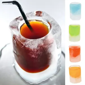 FY moda cubo de hielo bandeja molde hace de gafas molde de hielo de regalos de la novedad bandeja de hielo verano beber herramienta vidrio molde
