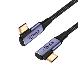 优质双弯头 TYPE-C 3.2 公对公延长线 PD100W 20Gbps 4k 音视频全功能 Type c 充电线 - Product Image 2