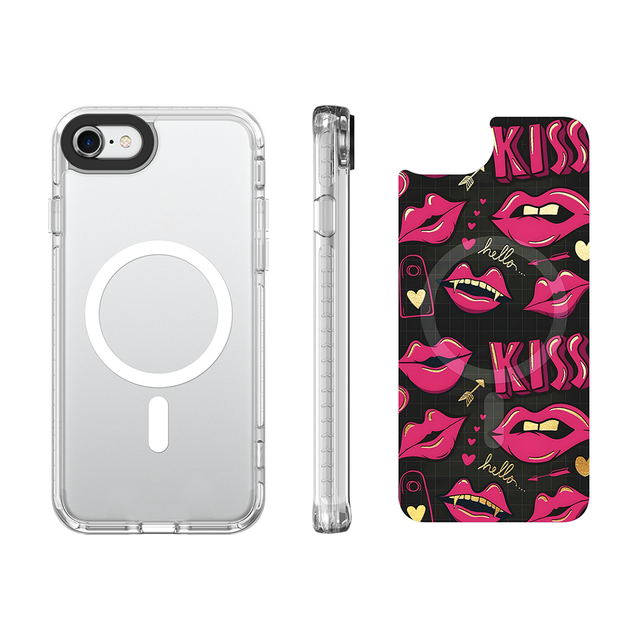 Magnetic Phone case with Replaceable Pc Magnetic Ring Blank for Iphone7 8SE Custom Pattern Designer Mobile Phone Cover