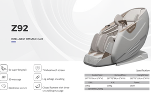 Poltrona Massaggiante di Alta Gamma con Meccanismo 3D, Binario SL Lungo e Poggiapiedi Elettrico - Product Image 6