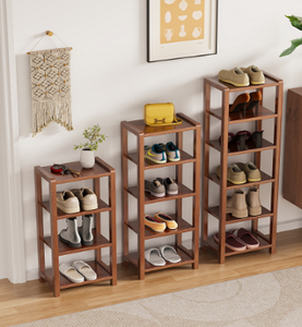 Meuble à chaussures moderne en bois, autoportant, à plusieurs niveaux, gain de place, pour entrée, salon, mobilier de maison - Product Image 4