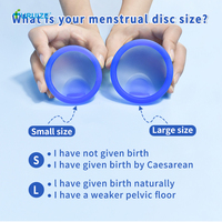 Disque menstruel en silicone médical de qualité supérieure avec anneau, réutilisable pour cervix bas