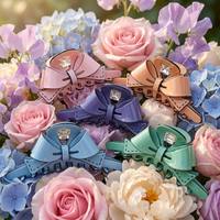 Pince à cheveux Dowell de haute qualité avec nœud imprimé floral mignon pour femme, idéale pour mariage et usage quotidien, accessoire de coiffure