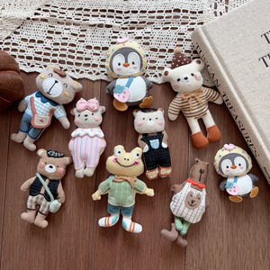 เข็มกลัดตุ๊กตาหมี กบ เพนกวิน น่ารัก ผ้าใหม่ สำหรับตกแต่งเสื้อผ้า ทำเองได้ พร้อมใยฝ้าย PP ขายส่ง - Product Image 1