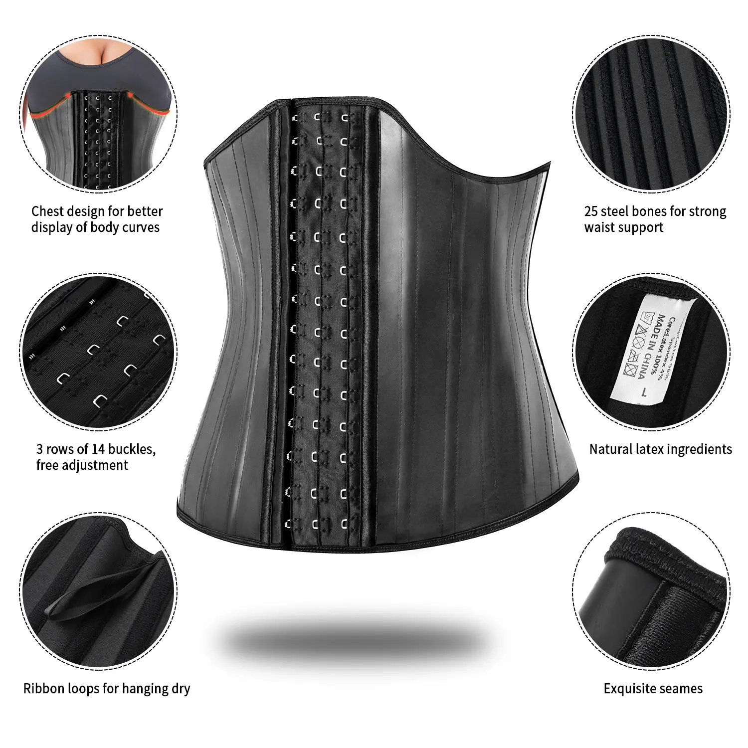 Neoprene Vest belt Waist Trainer Zipper Straps Sweat shaper waist trimmer Tummy Corset for Women