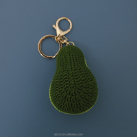 Porte-clés pendentif avocat en crochet fait main, mignon et tendance, objet décoratif au design Kawaii
