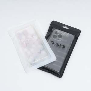 <span class=keywords><strong>Petit</strong></span> sac Ziplock en plastique PET givré à faible quantité minimale de commande emballage de vente au détail sécurisé pour étuis de téléphone et écouteurs d'accessoires de téléphone portable - Product Image 1