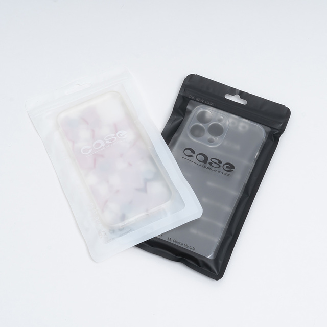 Low MOQ Frosted PET Plastic Ziplock Small Bag Secure Retail Packaging for Phone Cases and Mobile Phone Accessories Earphones