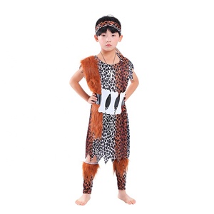 Costume d'Halloween pour enfants, costume de sauvage africain primitif, costume de performance de sauvages indiens - Product Image 1