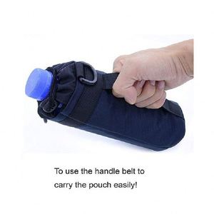 Custom Oxford Outdoor Water Bottle Cooler Holder Cycling Hiking Camping Water Bottle <b>Drawstring</b> <b>Pouch</b> with Handle - Product Image 6