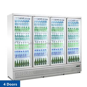 Bottom compressor 4 glass door Convenience Store Upright Pepsi Beverage Drink Display Cooler