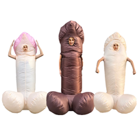 Drôle adulte unisexe enterrement de vie de jeune fille Costume géant Sexy mal mâle explosant pour nous pénis gonflable mascotte Polyester imperméable