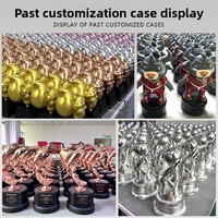 Trophée personnalisable en métal 3D, modèle créatif de mascotte stéréoscopique, ornement commémoratif haut de gamme fabriqué en Chine