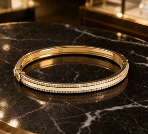 <strong>Bangle</strong> <strong>Bracelet</strong> 18k Real Gold Yellow Gold 5mm Vintage Man Diamonds Custom Hiphop Luxury Jewelry Hot Selling Cool Gift Original - Product Image 1