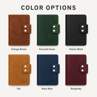 Couverture de carnet de notes en cuir personnalisée avec logo, pochette pour carnet de notes, portefeuille avec boucle pour stylo
