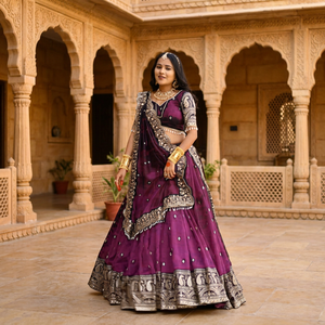 New Launching Women's Winter Stretchable Reversible Lehenga Choli with Sequences for Party Wedding Diwali-<b>Ankle</b>-Length - Product Image 1