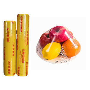 Venta caliente Fresh-Locking Embalaje de plástico blando 10 Mic 5kg Reserva de alimentos <span class=keywords><strong>Rap</strong></span> Transparente 1400m Jumbo Roll Pvc Cling Film - Product Image 3