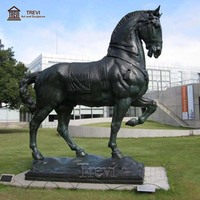 Escultura de Caballo de Bronce de Tamaño Real, Estatua Ecuestre Personalizada para Hipódromo, Rancho, Jardín, Exterior, Fabricante Mayorista