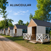 Casa Modular Prefabricada Ecológica de Acero y Aluminio para Hoteles, Resorts, Glamping, Apartamentos y Oficinas, Llave en Mano, Completamente Amueblada