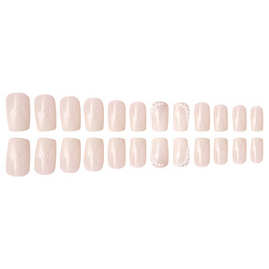 Faux ongles rectangulaires blancs, <span class=keywords><strong>modèle</strong></span> <span class=keywords><strong>court</strong></span>, couleur unie, pour le commerce transfrontalier, style haut de gamme - Product Image 5