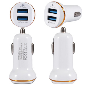 ที่ชาร์จโทรศัพท์ในรถยนต์แบบ USB คู่ คุณภาพสูง คุ้มค่า ขายดีปี 2024 5V2A ชาร์จหูฟัง นาฬิกาอัจฉริยะ และอุปกรณ์อื่นๆได้ - Product Image 4