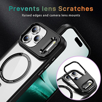 Coque magnétique transparente avec support pour iPhone 17 Pro Max, modèle le plus vendu, fabriquée en usine pour iPhone 17 Air